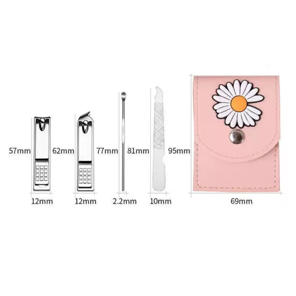 4 PCS kits de ferramentas de manicure de aço inoxidável para criança e mulher